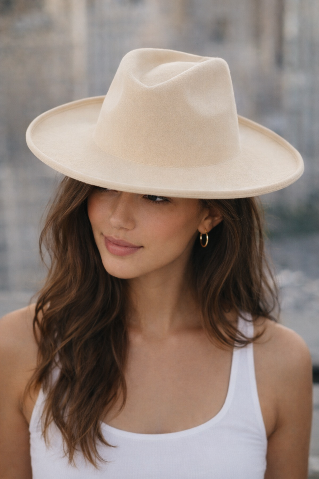 Wide Brim Teardrop Cowboy Hat
