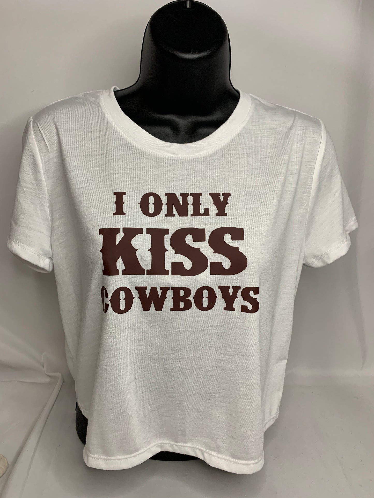 "I Only Kiss Cowboys" Cropped Tee