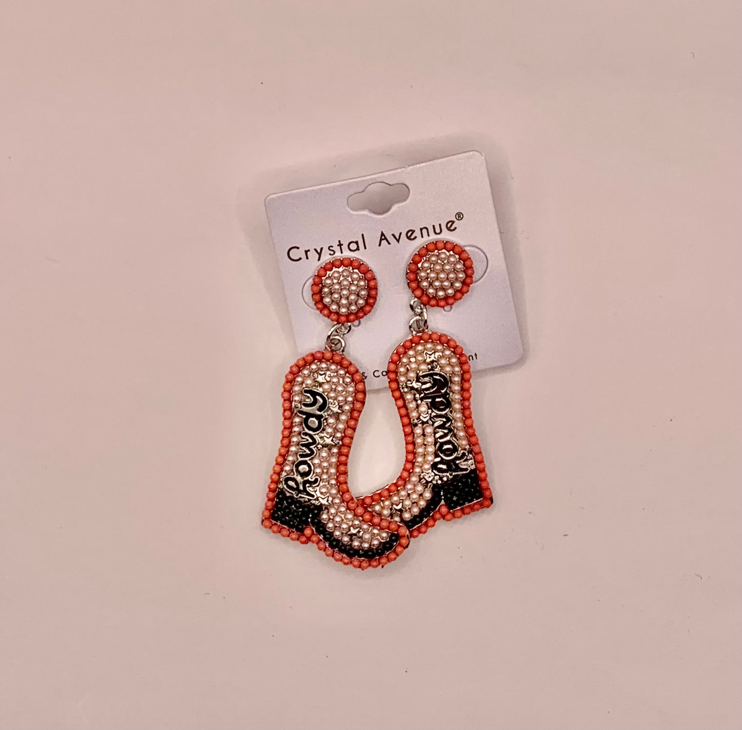 Howdy Beaded Boot Earring