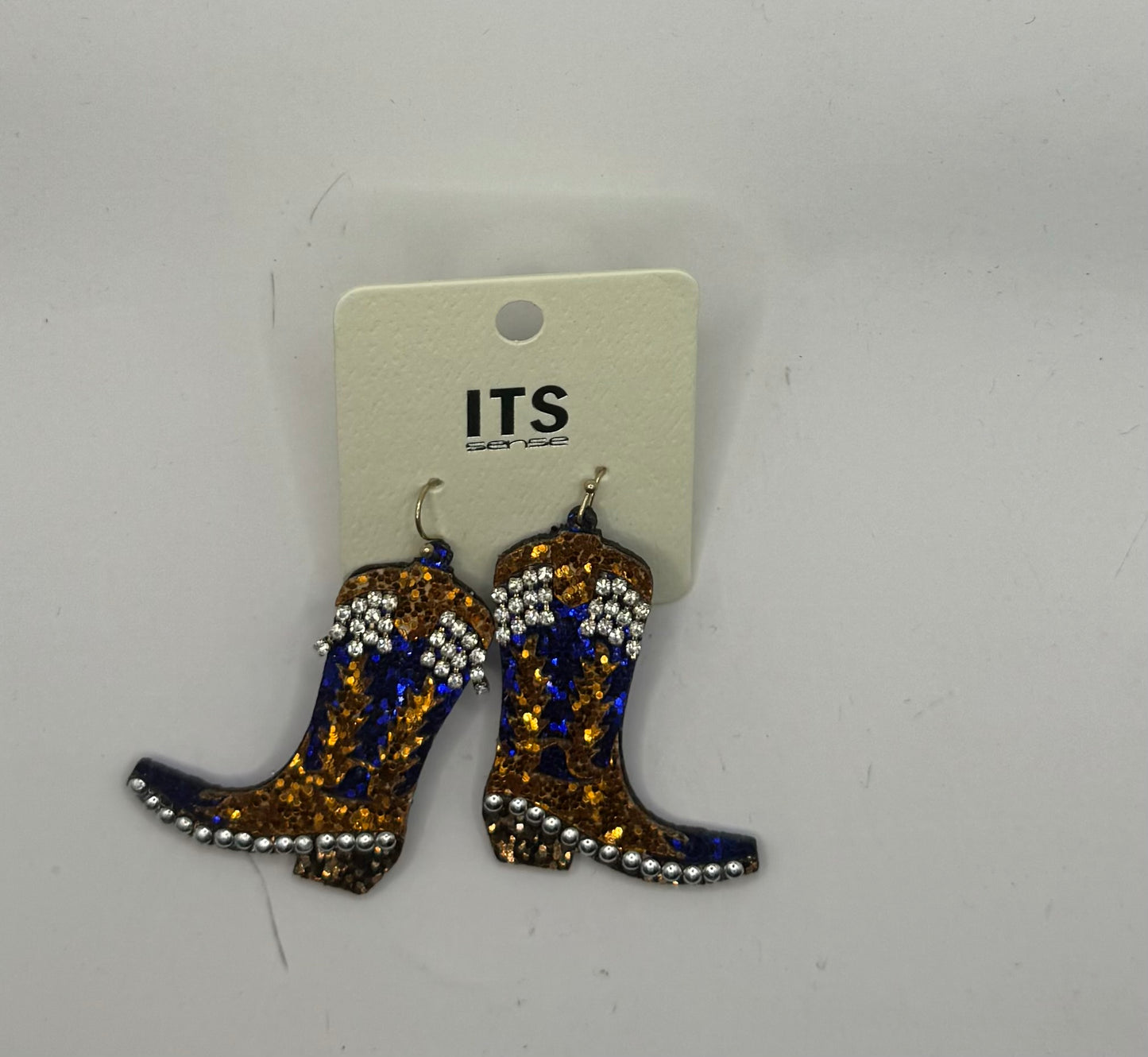 Glitter/Rhinestone Cowgirl Boots Earrings                                                                                                                                                                Glitter/Rhinestone Cowgirl Boot Earrings