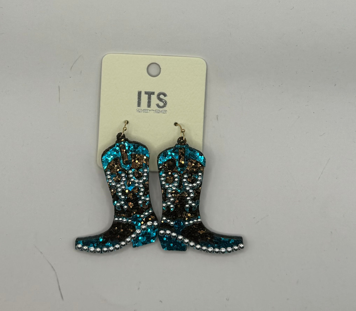 Glitter/Rhinestone Cowgirl Boots Earrings                                                                                                                                                                Glitter/Rhinestone Cowgirl Boot Earrings