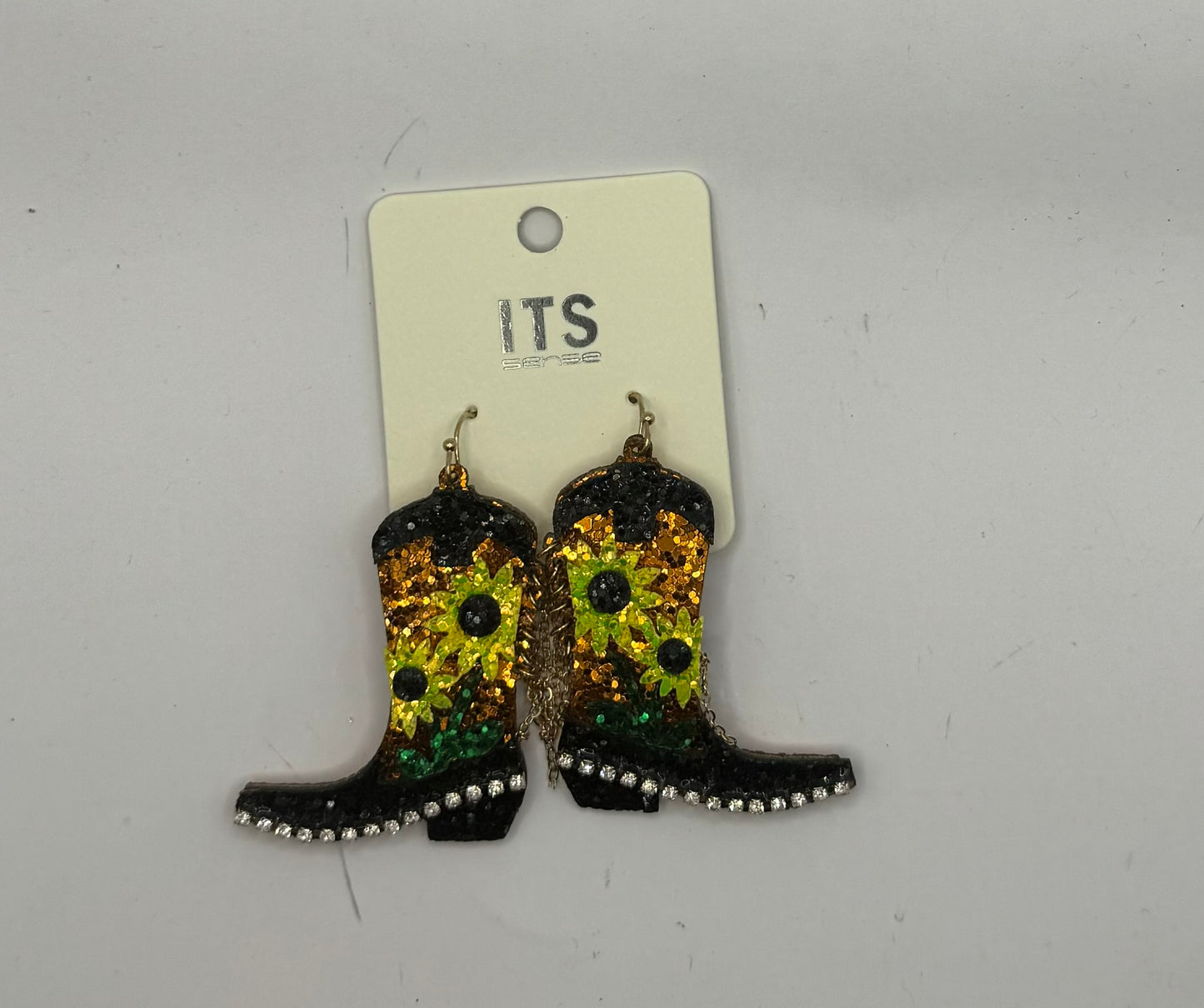 Glitter/Rhinestone Cowgirl Boots Earrings                                                                                                                                                                Glitter/Rhinestone Cowgirl Boot Earrings