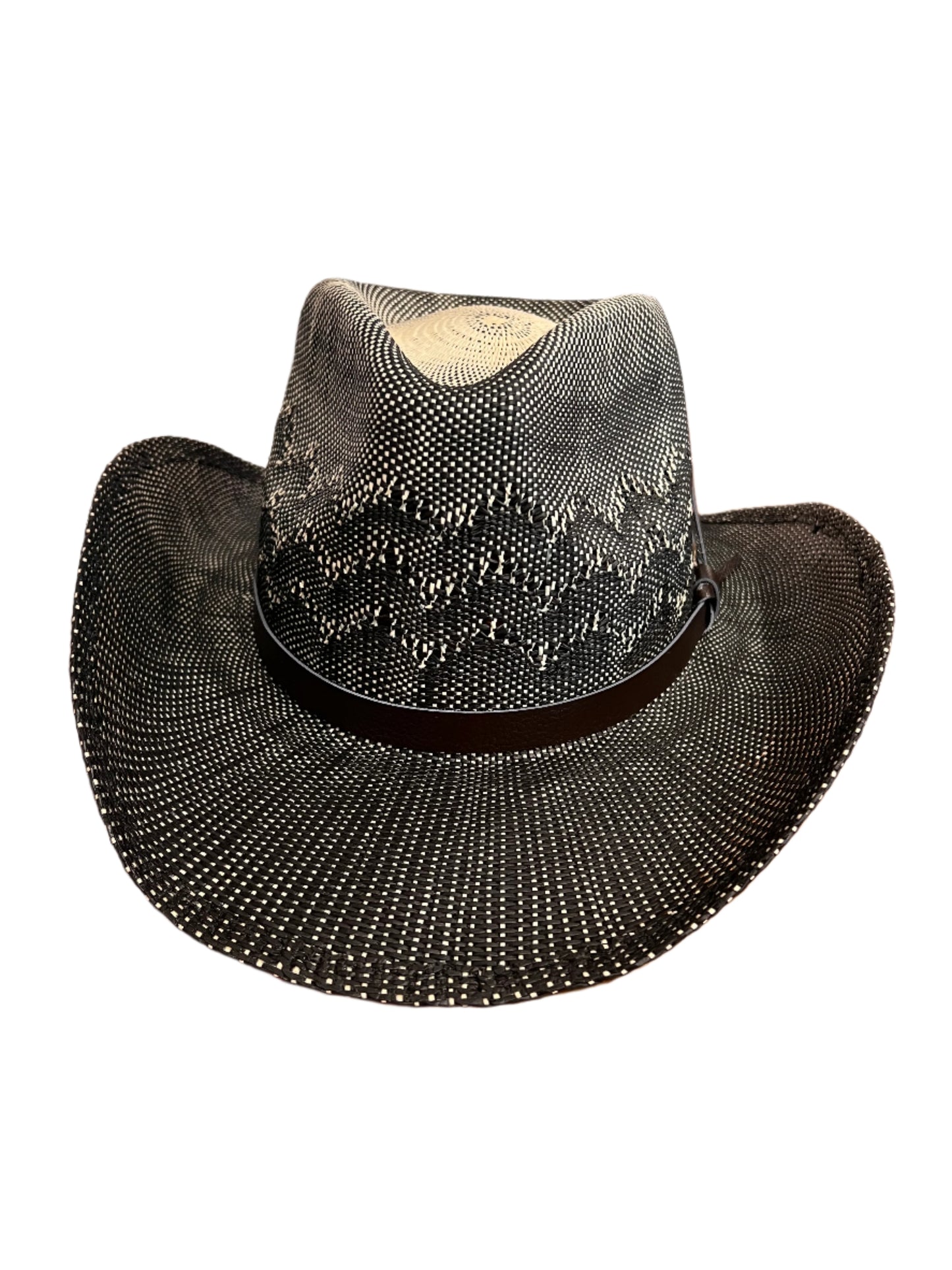 Black Woven Straw Hat