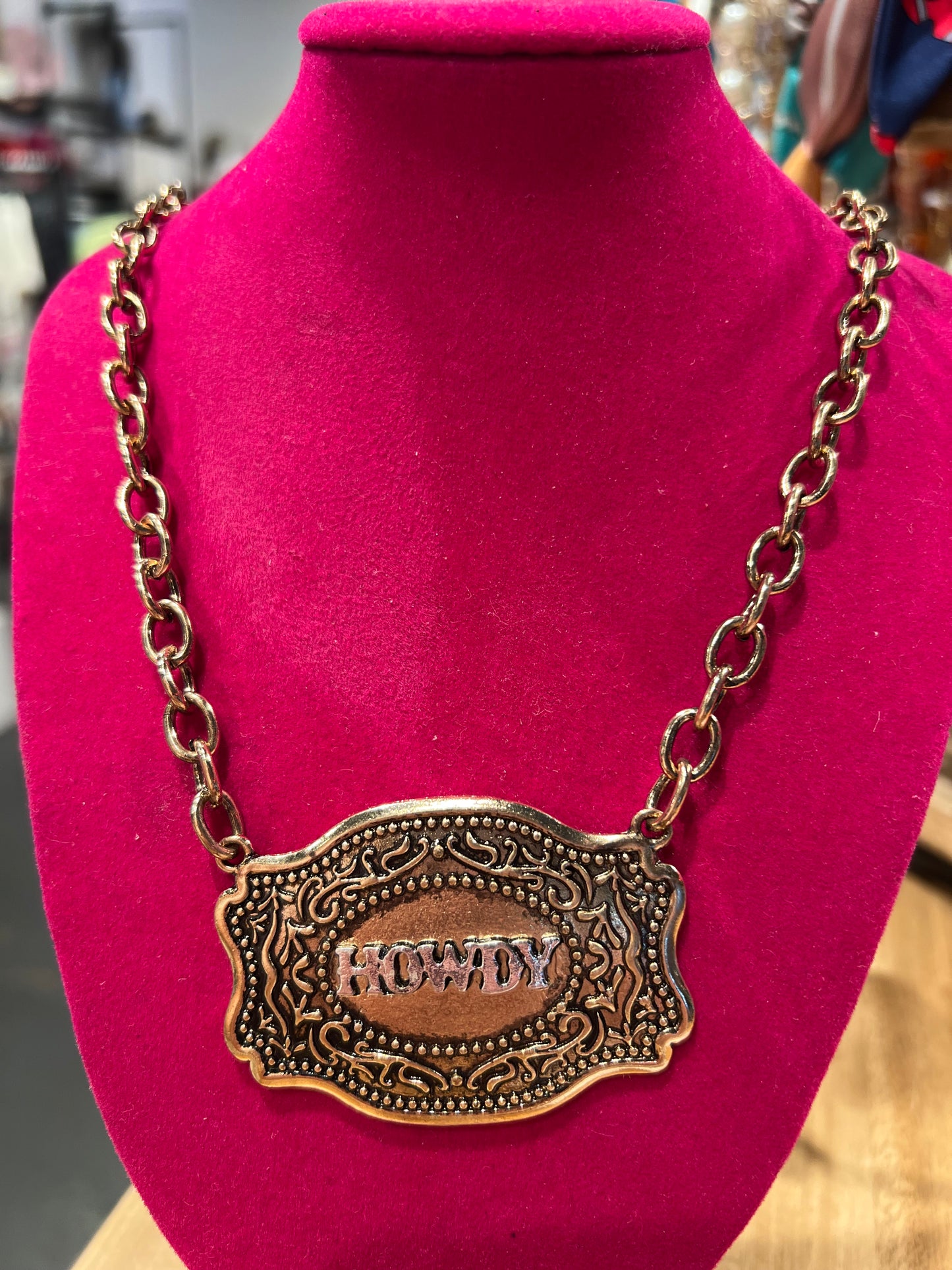 Howdy Buckle Necklace