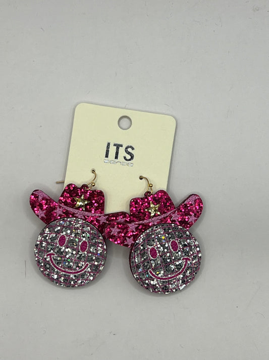 cowboy smile glitter Earring