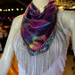 Silk Bandana with Rhinestone Fringe