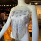 Silk Bandana with Rhinestone Fringe