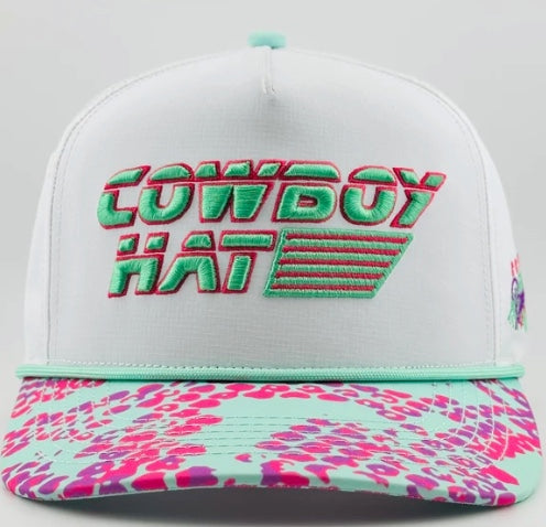 Neon summer cowboy hat trucker