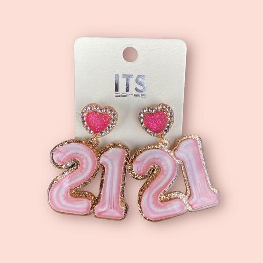 21st Birthday Balloon Earrings