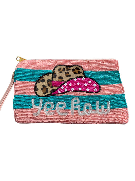 Yee Haw Striped Wristlet
