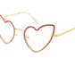 Heart Rhinestone Trim Sunglasses