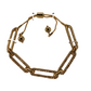Gold Rhinestone Paperclip Bracelet