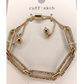 Gold Rhinestone Paperclip Bracelet