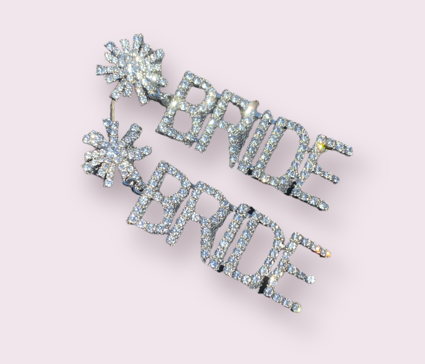 Bride full Rhinestone Earrings