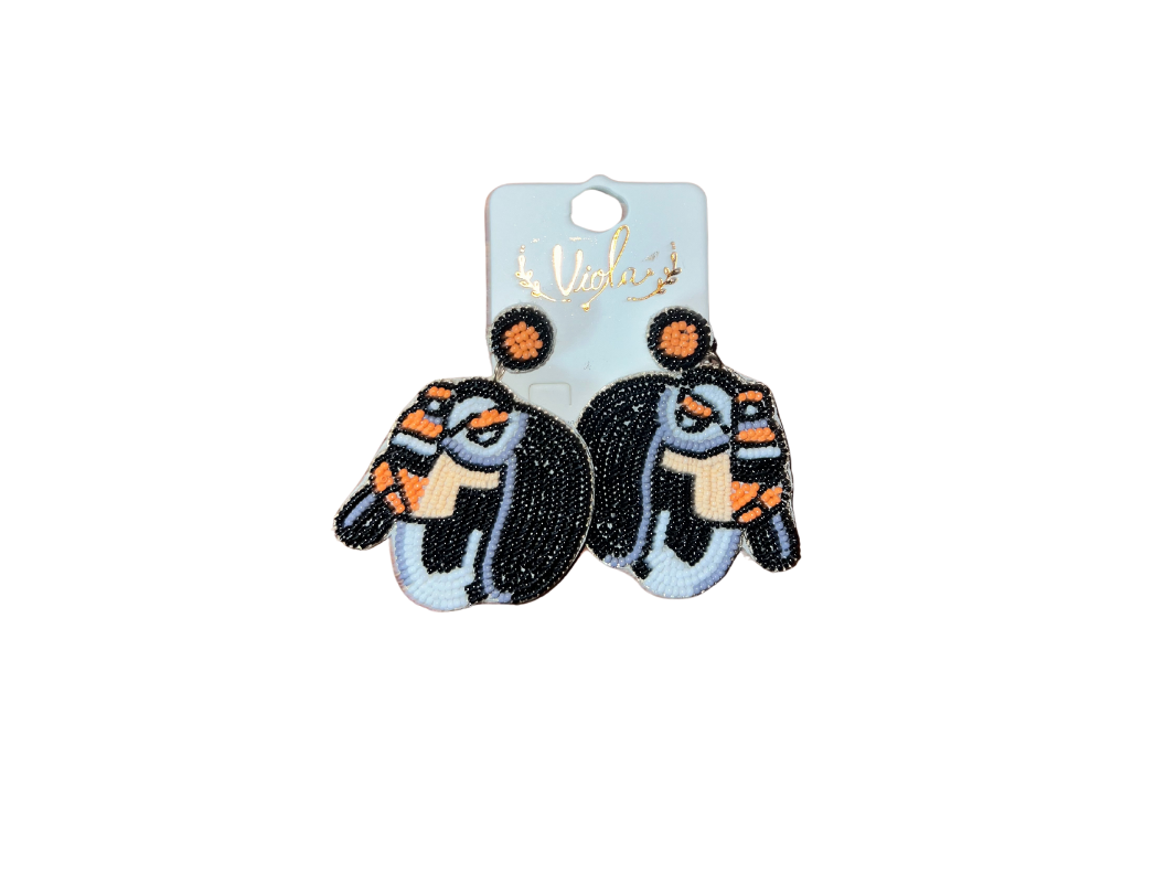 Beaded Dog Earrings