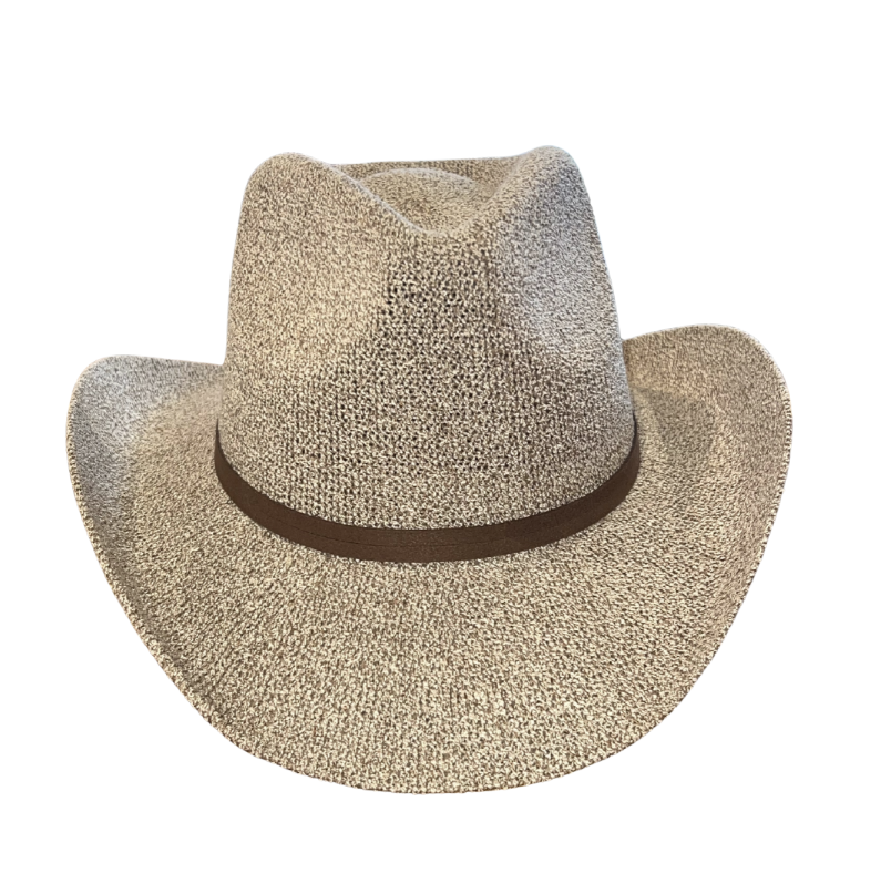 Classic  Woven Cowboy Hat with Leather Band