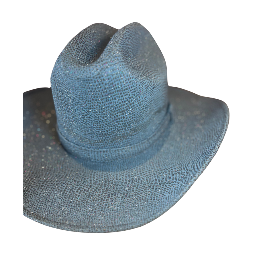 Glitter Blue Cowboy Hat