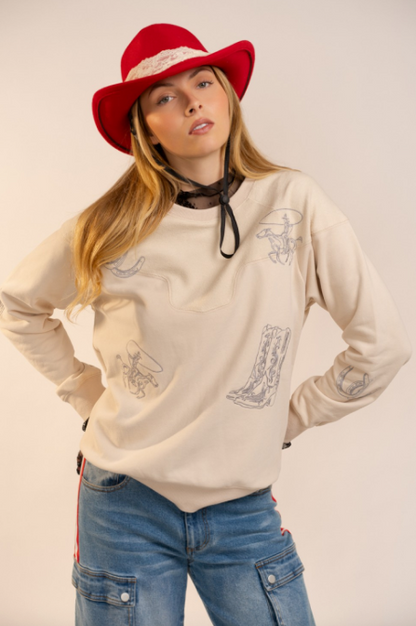Western Sketch Crewneck