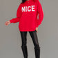 Red Nice & Naughty Reversible Sweatshirt