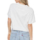Yee Haw Americana Graphic S/S Faux Cropped Tee: ANTIQUE WHITE / L