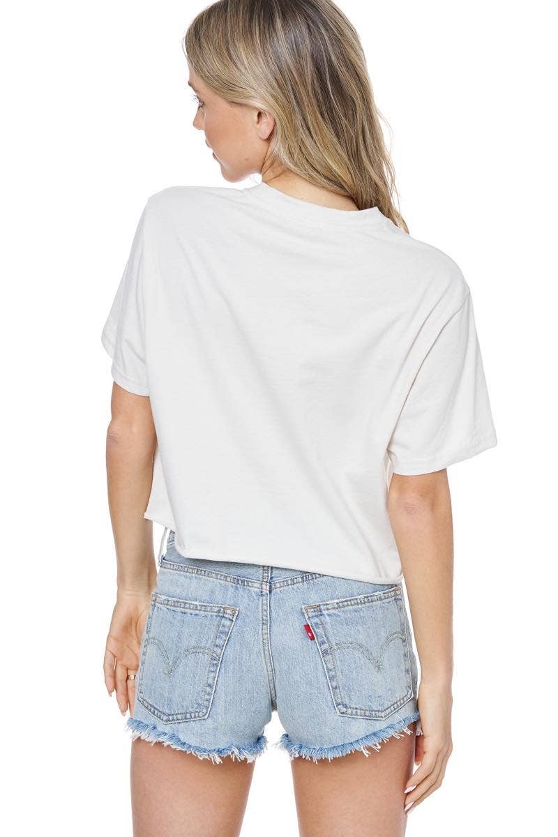 Yee Haw Americana Graphic S/S Faux Cropped Tee