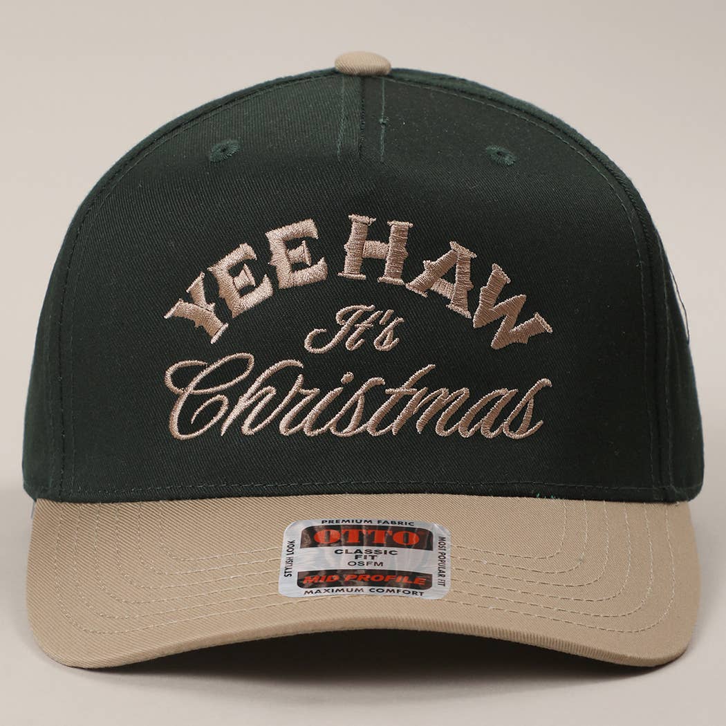 YEE HAW IT'S CHRISTMAS Embroidery Two-Tone Trucker Hat