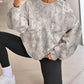 Suhkasana - Camo Branch Print Oversized Crewneck Sweatshirt