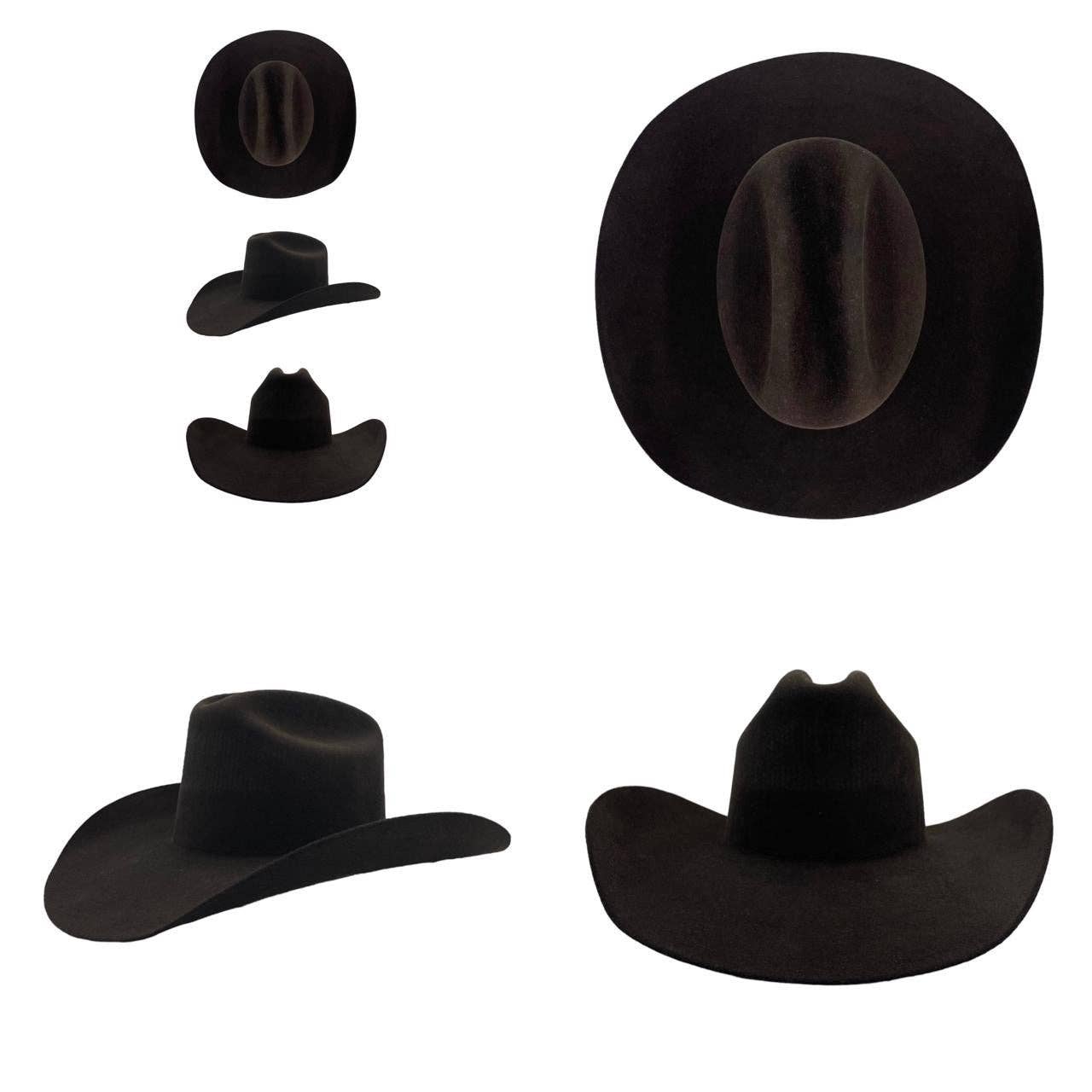 Wilder and Soul - Wren Merino Wool Western Hat - Dark Brown