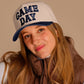 GAME DAY 3D Letter Embroidered Two-Tone Trucker Hat