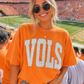 Pressed in Chaos - White Leopard VOLS Game Day Tee - Tennessee Football Shirt - Orange Gildan Unisex Fit Boutique Tee