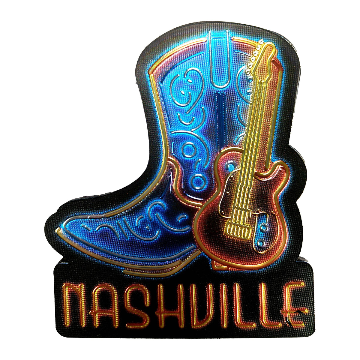 Nashville  Neon Boots with Guitar magnet