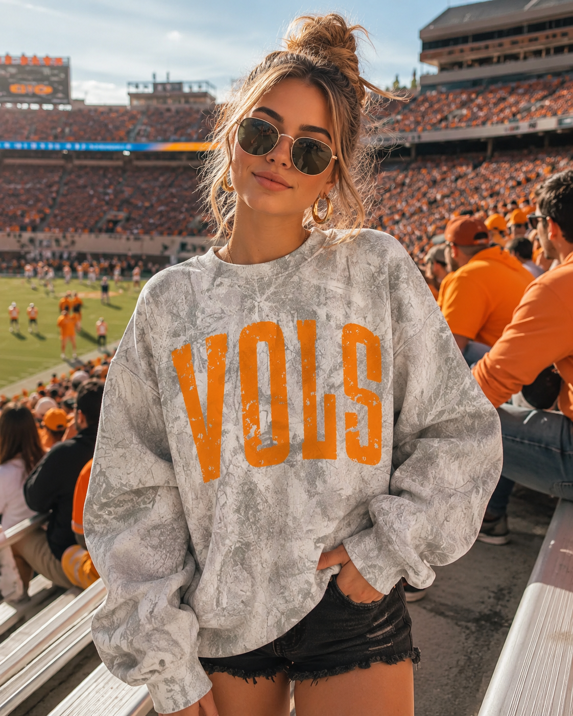 Camo VOLS Game Day Sweatshirt - Tennessee Football Crewneck
