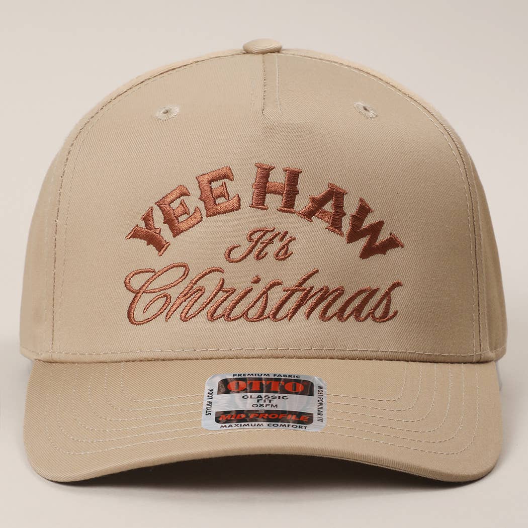 YEE HAW IT'S CHRISTMAS Embroidery Two-Tone Trucker Hat