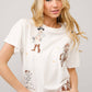 Western Motif Embroidered Graphic T Shirt