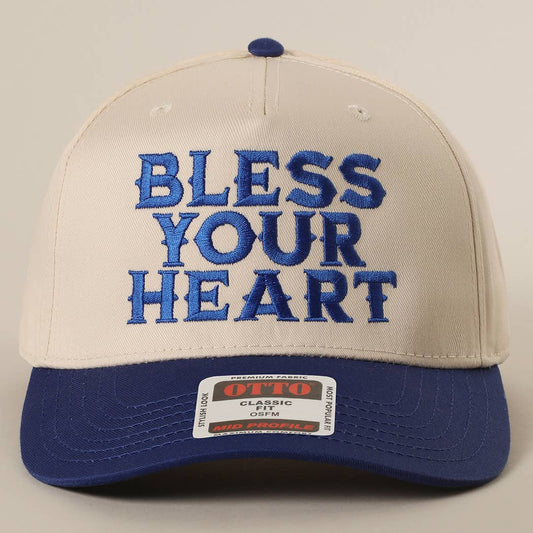 BLESS YOUR HEART Embroidery Trucker Hat
