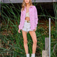 Embellished Sparkle Stone Stripe Shacket
