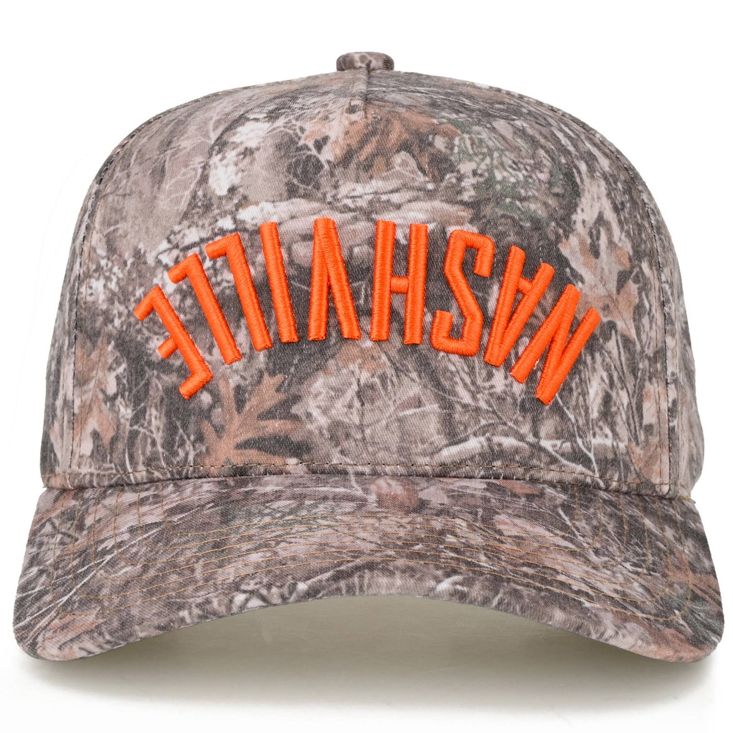 NASHVILLE Embroidered Letter Two Tone Trucker Hat