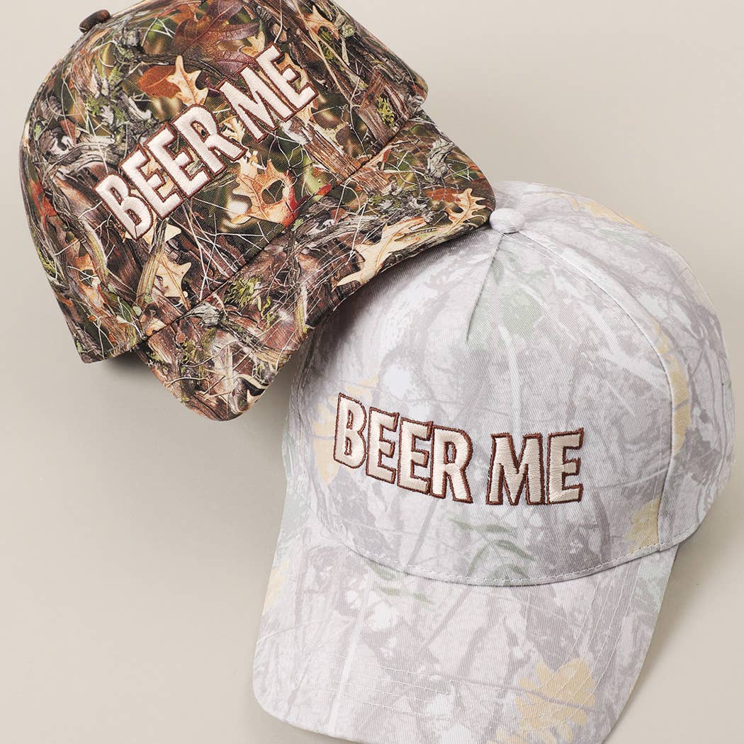 BEER ME Real Tree Camo trucker hat