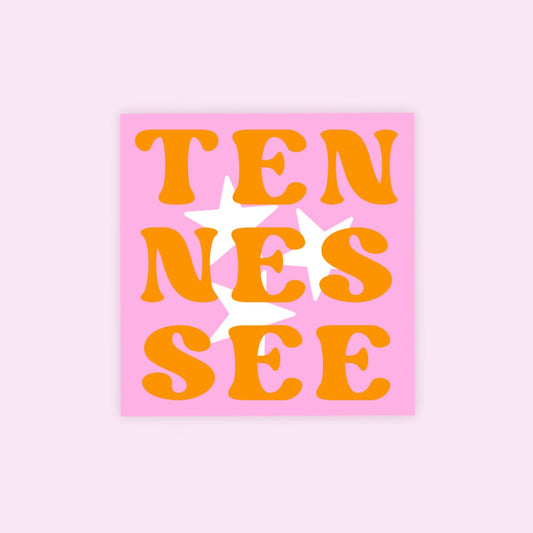 Tennessee Tri-Star Pink Sticker