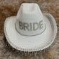 White Bride Glitter Cowboy Hat