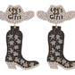 Let's Go Girl Rhinestone Cowgirl Boot Earrings
