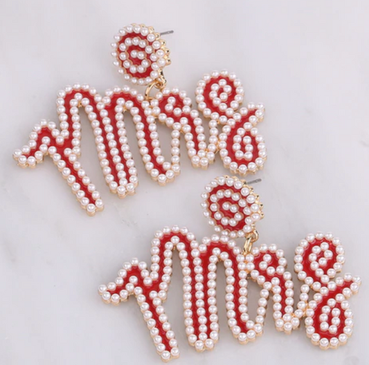 MRS. Rhinestone Dangle Earrings