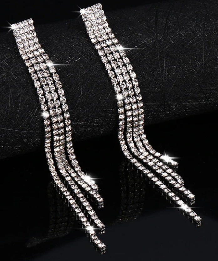 Rhinestone Dangle Earrings