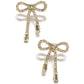 PAVE BOW EARRINGS