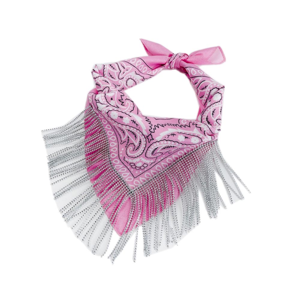 Bachelorette Party Supplies | Rhinestone Bandana Pink
